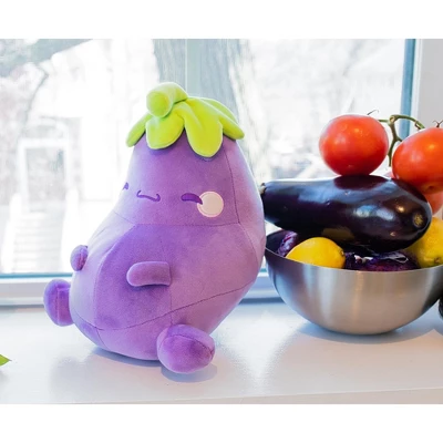 Toynk MochiOshis Eggplant 10-Inch Character Plush Toy | Murasaki Nasukkoshi 7 Toynk MochiOshis Eggplant 10-Inch Character Plush Toy | Murasaki Nasukkoshi - Image 5