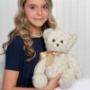 Bearington Huggles Creamy White Plush Bear: 16 Tall Classic Stuffed Teddy Bear