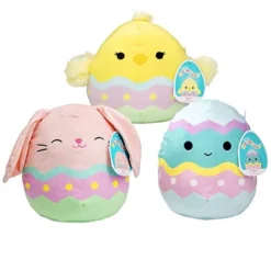 Squishmallows 8" Easter Plush, Set Of 3 - Bunny, Chick & Egg - Official Kellytoy - Soft And Squishy Stuffed Animal Toy - Great Gift For Kids - Ages 2+