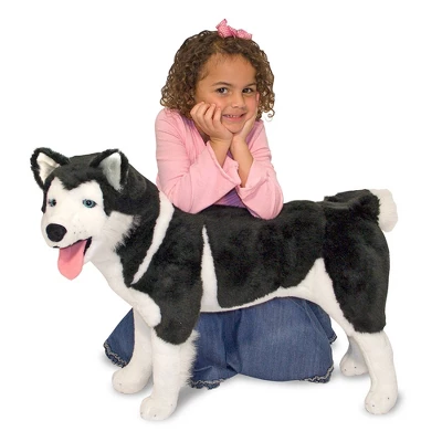 Melissa & Doug Giant Siberian Husky - Lifelike Stuffed Animal Dog (over 2 Feet Tall) 4 Melissa & Doug Giant Siberian Husky - Lifelike Stuffed Animal Dog (over 2 Feet Tall) - Image 2