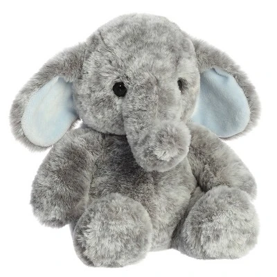Ebba Emery Elephant 9" Emery Blue Grey Stuffed Animal 3 Ebba Emery Elephant 9" Emery Blue Grey Stuffed Animal