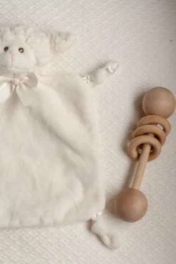 Bearington Baby Wee Lamby, Small Lamb Stuffed Animal Lovey Security Blanket, 8" X 7" -Stuffed Toys Store GUEST 3c91a26e a5a2 46b1 81e1 231141807f08