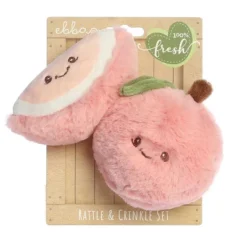 Ebba Mini Peach Rattle & Crinkle Set Precious Produce Adorable Baby Stuffed Animal Pink 3.5" -Stuffed Toys Store GUEST 3d1db93a e81b 4f65 b988 2a3249496b1b