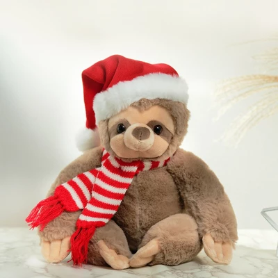 Bearington Plush Santa Sloth Christmas Stuffed Animal, 16 Inches 6 Bearington Plush Santa Sloth Christmas Stuffed Animal, 16 Inches - Image 4