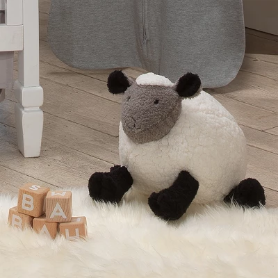 Lambs & Ivy Sleepy Sheep Plush White/Black/Gray Sheep Stuffed Animal Toy - Wooly 5 Lambs & Ivy Sleepy Sheep Plush White/Black/Gray Sheep Stuffed Animal Toy - Wooly - Image 3