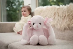 Bearington Bun Bun Pink Plush Stuffed Animal Bunny Rabbit, 14 Inches