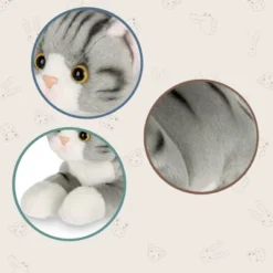 Bearington Collection Lil' Socks Small Plush Stuffed Animal Gray Striped Tabby Cat, 8" -Stuffed Toys Store GUEST 5e851e8a ef33 4a8c a5db f4c313dd3055