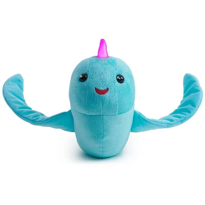 Fingerlings HUGS - Nikki (Blue Glitter) - Interactive Plush Narwhal - By WowWee 4 Fingerlings HUGS - Nikki (Blue Glitter) - Interactive Plush Narwhal - By WowWee - Image 2