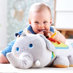 HABA Discovery Elephant - Oversized Plush Sensory Activity Toy For Baby Nursery's - Ages 6 Months +