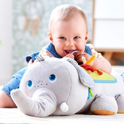 HABA Discovery Elephant - Oversized Plush Sensory Activity Toy For Baby Nursery's - Ages 6 Months + 3 HABA Discovery Elephant - Oversized Plush Sensory Activity Toy For Baby Nursery's - Ages 6 Months +