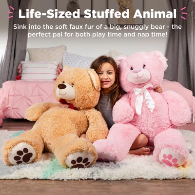 Best Choice Products 38in Giant Soft Plush Teddy Bear Stuffed Animal Toy W/ Bow Tie, Footprints 3 Best Choice Products 38in Giant Soft Plush Teddy Bear Stuffed Animal Toy W/ Bow Tie, Footprints