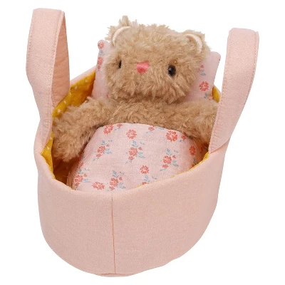 Manhattan Toy Moppettes Bea Bear Stuffed Animal Nurturing Playset With Bear Plush Toy, Fabric Bassinet, Blanket & Pillow 3 Manhattan Toy Moppettes Bea Bear Stuffed Animal Nurturing Playset With Bear Plush Toy, Fabric Bassinet, Blanket & Pillow