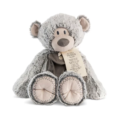 DEMDACO Gray Pocket Prayer Bear 16" 3 DEMDACO Gray Pocket Prayer Bear 16"
