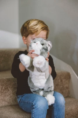 Bearington Collection Socks Plush Stuffed Animal Grey Striped Tabby Cat 15" 4 Bearington Collection Socks Plush Stuffed Animal Grey Striped Tabby Cat 15" - Image 2