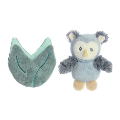 Ebba Small Ollie Owl Pocket Peekers Playful Baby Stuffed Animal Blue 5.5" 7 Ebba Small Ollie Owl Pocket Peekers Playful Baby Stuffed Animal Blue 5.5" - Image 5