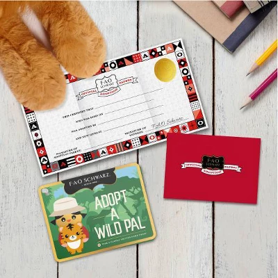 FAO Schwarz 15" Adopt A Wild Pal Lion Male Toy Plush 4 FAO Schwarz 15" Adopt A Wild Pal Lion Male Toy Plush - Image 2