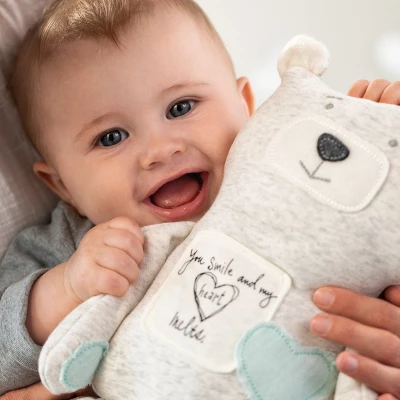 DEMDACO Poetic Threads Bear - Boy 17 Inch - Blue 9 DEMDACO Poetic Threads Bear - Boy 17 Inch - Blue - Image 7