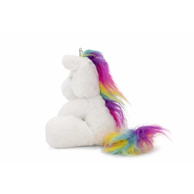 Plushible 10" White Stuffed Unicorn Plush Animal With Rainbow Hair 6 Plushible 10" White Stuffed Unicorn Plush Animal With Rainbow Hair - Image 4