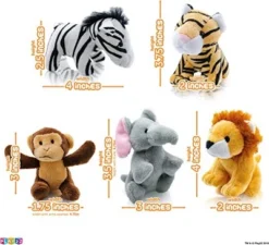Baby Plush Talking Stuffed Animals Jungle 6 Pcs Set With Carrier For Kids Includes Jungle House, Elephant, Tiger, Lion, Zebra, And Monkey - Play22usa -Stuffed Toys Store GUEST b2ec9929 0f6d 4be2 bf81 300053773ea1