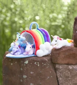 HearthSong Portable Plush Rainbow Unicorn Play Set With Four Unicorns And Rainbow Cottage -Stuffed Toys Store GUEST b5525c3c 51bd 4a59 81d2 1f88b40a4768