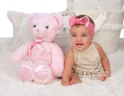 Bearington My First Bear: Classic Hand-Sewn 12-Inch Pink Stuffed Bear -Stuffed Toys Store GUEST c7940617 d982 46aa bce9 97da96fedc81