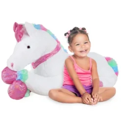 Best Choice Products 52in Kids Extra Large Plush Unicorn, Life-Size Stuffed Animal Toy W/ Rainbow Details -Stuffed Toys Store GUEST cd72eabc 8b19 434b b781 b6a814a1c9c2