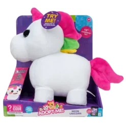 Adopt Me! Light-Up Neon Unicorn 12" Plush Toy
