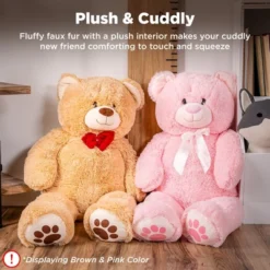 Best Choice Products 38in Giant Soft Plush Teddy Bear Stuffed Animal Toy W/ Bow Tie, Footprints 13 Best Choice Products 38in Giant Soft Plush Teddy Bear Stuffed Animal Toy W/ Bow Tie, Footprints -Stuffed Toys Store GUEST e00e405a 46a4 429a baa3 ba66a6ecbd6a