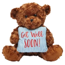 Get Well Soon Bear Plush Pillow, Get Well Soon Bear For Kids, Adults (Dark Brown, 14 In) -Stuffed Toys Store GUEST e9bddd78 729a 48e1 bdb5 551815a45e69