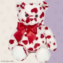 Bearington Lil' Cutie White Stuffed Animal Teddy Bear With Hearts And A Red Bow, 14 Inches -Stuffed Toys Store GUEST f3941a3c b2fc 44d0 ab06 ada9599c972c