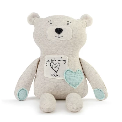 DEMDACO Poetic Threads Bear - Boy 17 Inch - Blue 3 DEMDACO Poetic Threads Bear - Boy 17 Inch - Blue